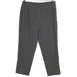 Alfred‎ Dunner Saratoga Pants Black White Proportioned Short 10